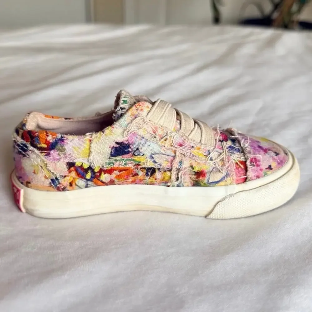 Girls Blowfish Floral Slip-on Shoes Size 6.5-7